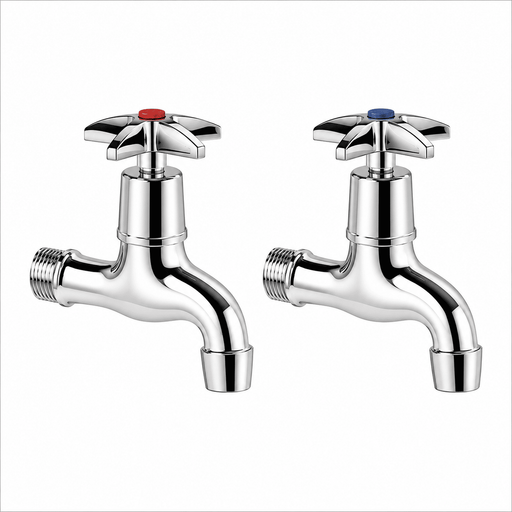 Nuie Cleaner Sink Bib Taps Chrome (BTX301)