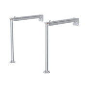 Nuie Cleaner Sink Leg Set and Wall Bracket Brushed Steel (CSL301)