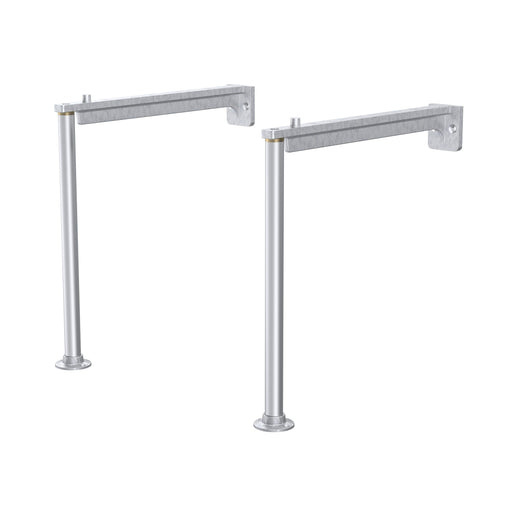 Nuie Cleaner Sink Leg Set and Wall Bracket Brushed Steel (CSL301)