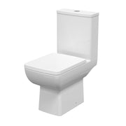 Nuie Cleo compact rimless close coupled toilet pan and cistern in white
