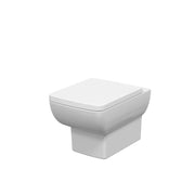Nuie Cleo rimless wall hung toilet pan in white