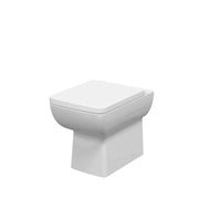 Nuie Cleo square rimless back to wall toilet pan in white