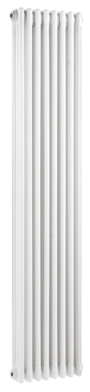 Nuie Colosseum White 1800 x 376mm vertical column radiator