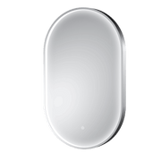 Nuie Columba Chrome oval inset framed LED touch sensor mirror 800 x 500mm