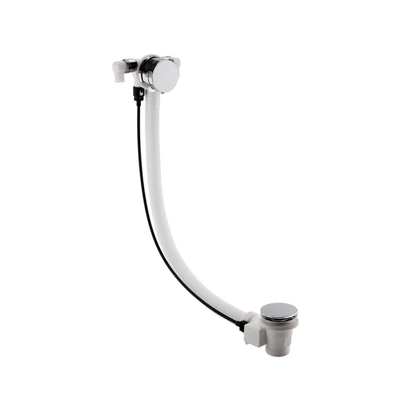 Nuie Compact Freeflow Bath Filler Chrome (E358)