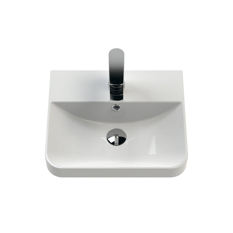 Nuie Core 400mm wall hung vanity unit in Gloss White - additional view