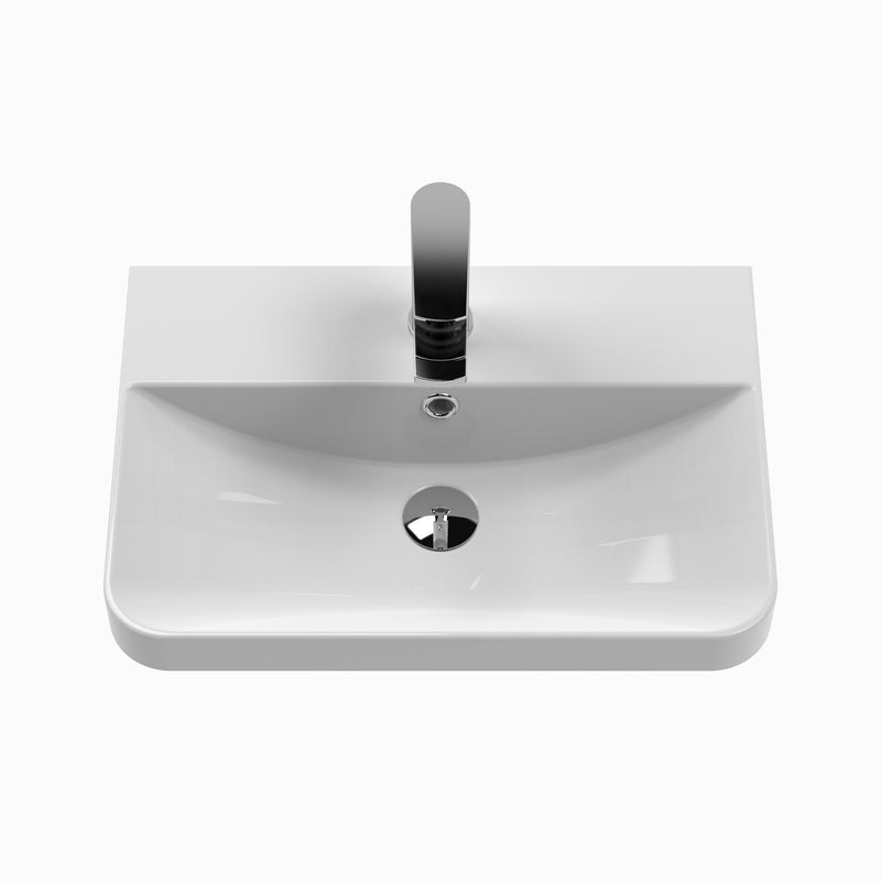 Nuie Core 500mm wall hung vanity unit in Gloss White - additional view