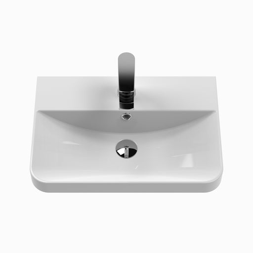 Nuie Core 500mm wall hung vanity unit in Gloss White - additional view