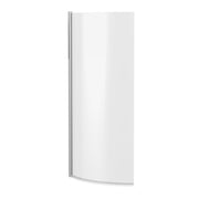 Nuie Curved Bath Screen - Chrome 700mm