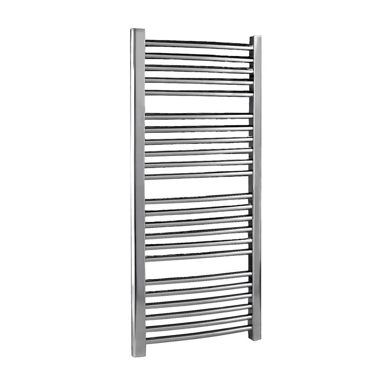 Nuie Curved Ladder Chrome 1100 x 500mm vertical heated towel rail