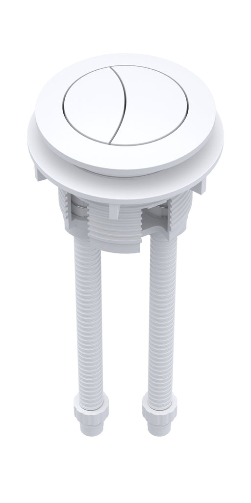 Nuie Dual Flush Cistern Push Button in White (CPB101)