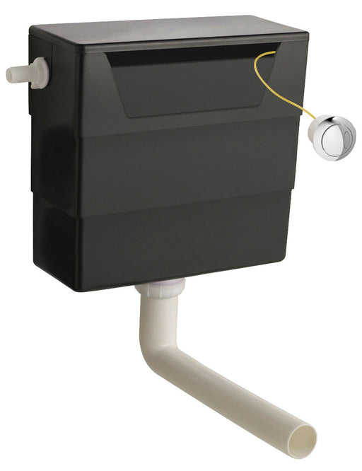 Nuie Dual Flush Concealed Cistern with Chrome Flush Button