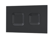 Nuie matt black square dual flush push button plate