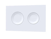 Nuie matt white round dual flush push button plate