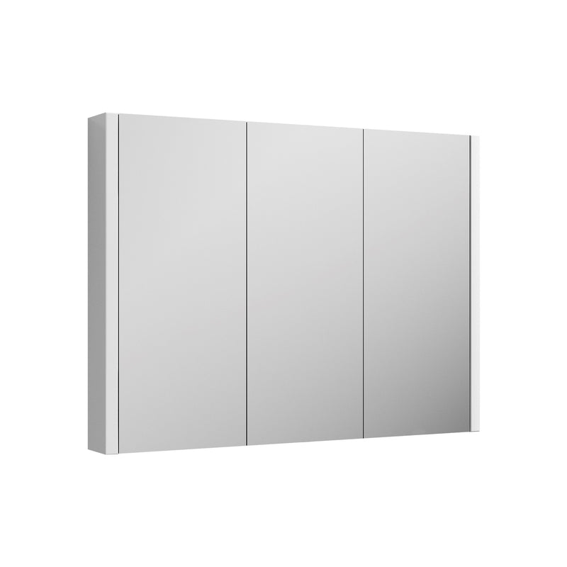 Nuie Eden 899mm Gloss White wall hung mirror cabinet