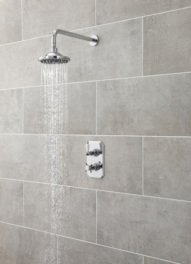 Nuie Edwardian Chrome Twin Thermostatic Concealed Shower Valve lifestyle image