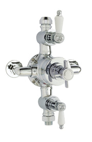 Nuie Edwardian Triple Thermostatic Shower Valve Chrome (A3057E)