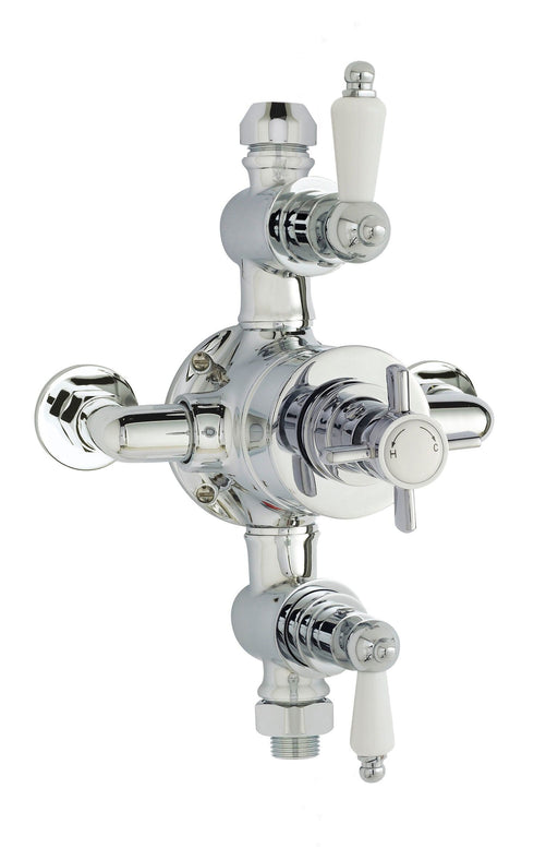 Nuie Edwardian Triple Thermostatic Shower Valve Chrome (A3057E)
