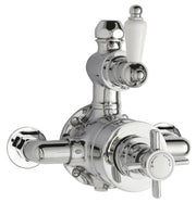 Nuie Edwardian Twin Thermostatic Shower Valve Chrome (A3056)