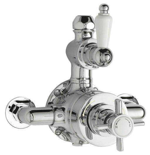 Nuie Edwardian Twin Thermostatic Shower Valve Chrome (A3056)