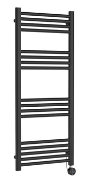 Nuie Anthracite 1200 x 500mm vertical electric heated towel rail