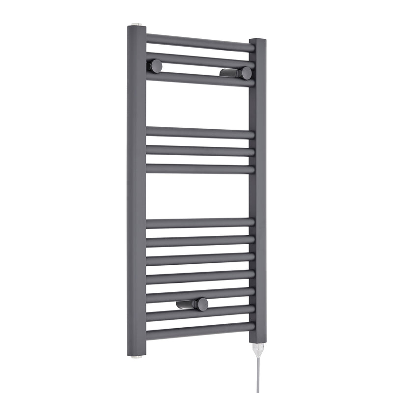 Nuie Anthracite 720 x 400mm vertical electric heated towel rail