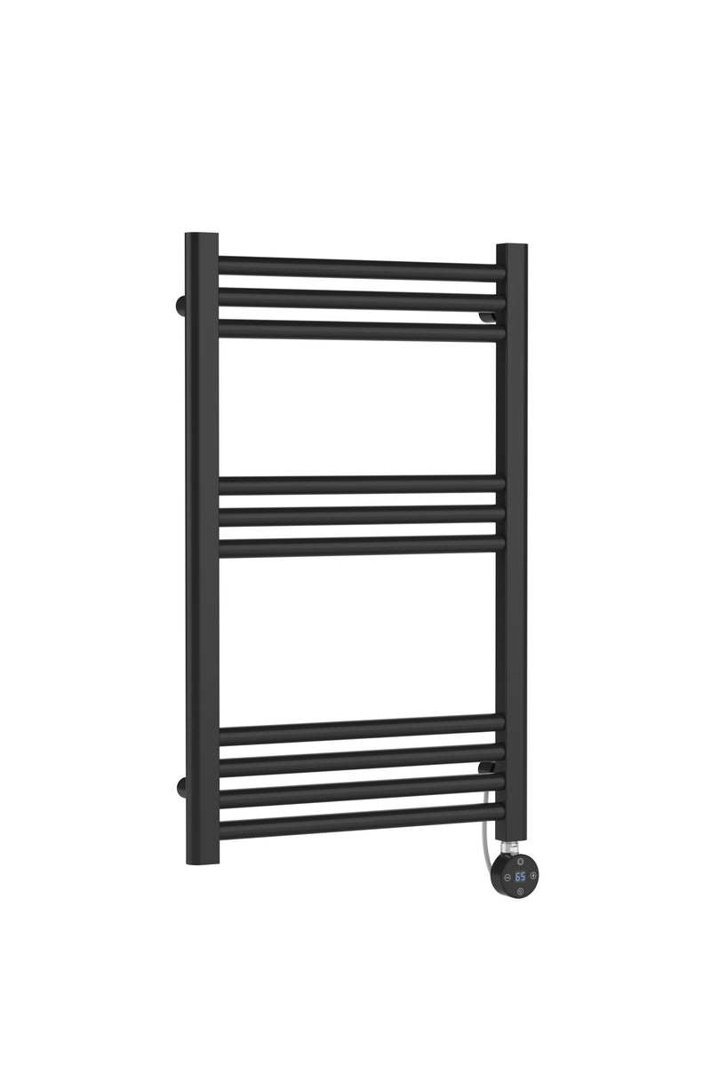Nuie Anthracite 800 x 500mm vertical electric heated towel rail