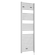 Nuie Chrome 1375 x 480mm vertical electric heated towel rail