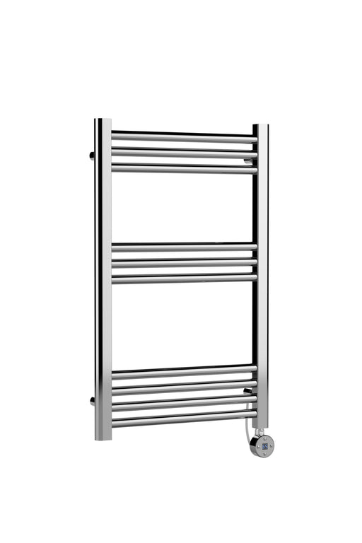 Nuie Chrome 800 x 500mm vertical electric heated towel rail