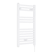 Nuie White 720 x 400mm vertical electric heated towel rail