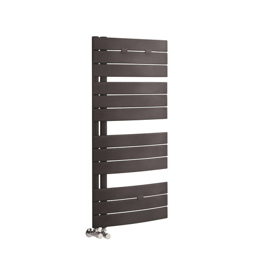 Nuie Elgin Anthracite 1080 x 550mm horizontal heated towel rail
