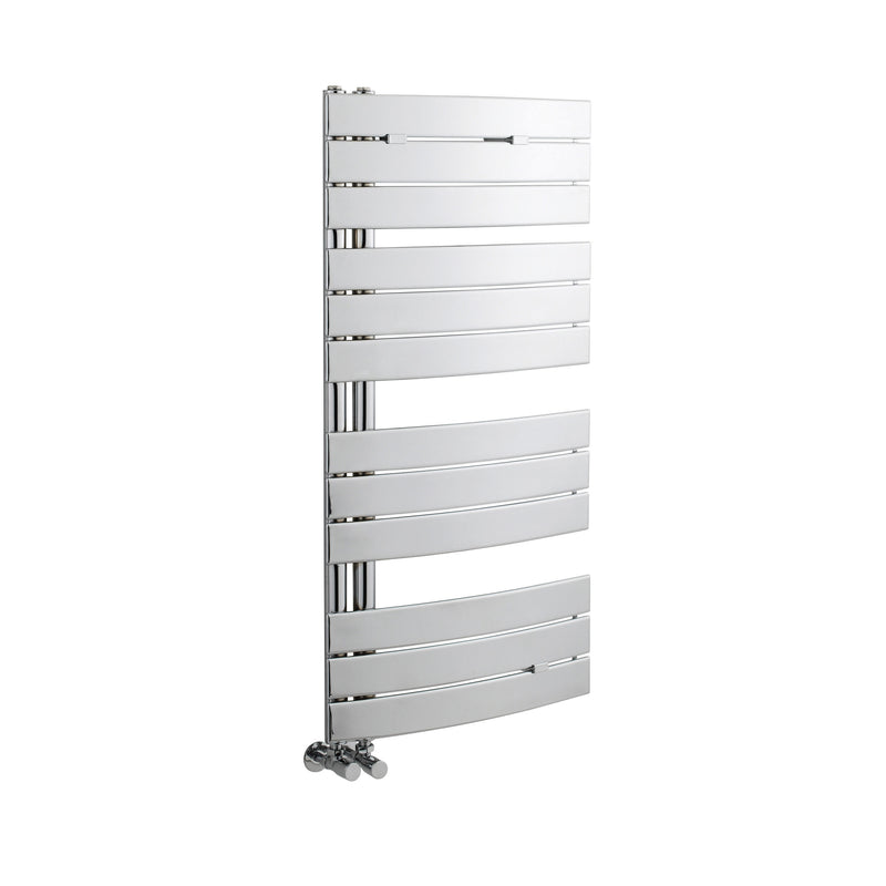 Nuie Elgin Chrome 1080 x 550mm horizontal heated towel rail
