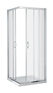 Nuie Ella Corner Entry Shower Enclosure (All Sizes) 800 x 800mm in Chrome (SQCE8080-E5)