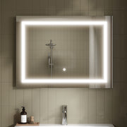 Nuie Enif LED touch sensor mirror in a modern bathroom