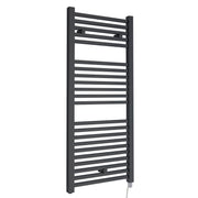 Nuie Eton Anthracite 1100 x 500mm vertical electric heated towel rail