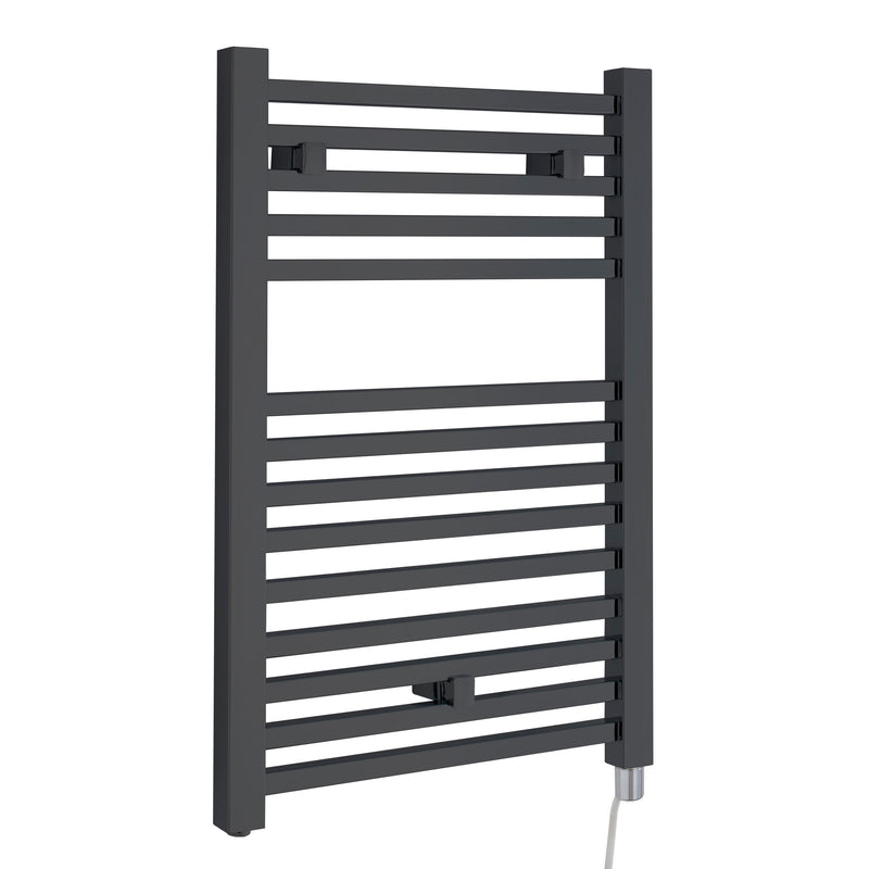 Nuie Eton Anthracite 690 x 500mm vertical electric heated towel rail