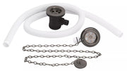 Nuie Extended Retainer Bath Waste with Overflow in Brushed Pewter (EA729)