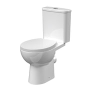 Nuie Fay rimless close coupled toilet with cistern and soft close seat in white