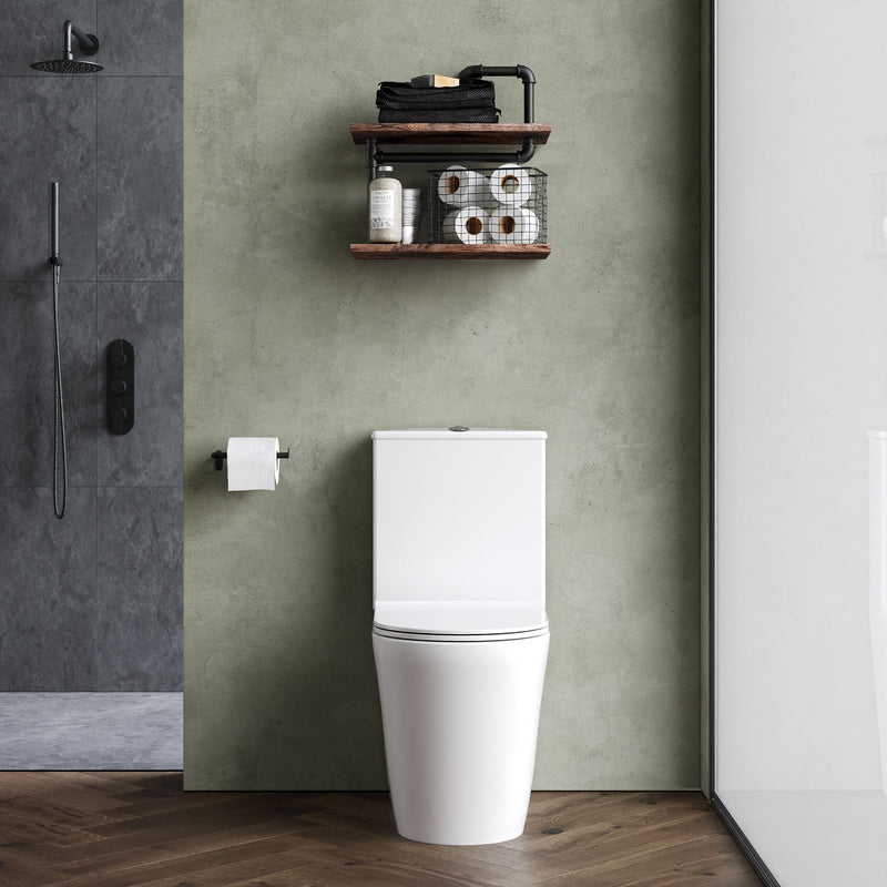 Nuie Fenton close coupled toilet shown in a contemporary bathroom setting