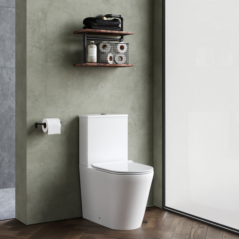 Nuie Fenton close coupled toilet lifestyle view in a family bathroom