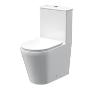 Nuie Fenton close coupled toilet with cistern and soft close seat in white