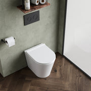 Nuie Fenton rimless back to wall toilet pan lifestyle view