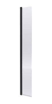 Nuie Fluted 300mm Return Screen 1850mm - Matt Black Hinged Flipper