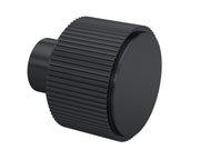 Nuie Fluted Furniture Knob in Matt Black (H217)