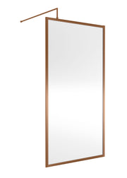Nuie Framed Wetroom Screen 1850mm (All Sizes) in 1000mm Brushed Bronze (WRFBZ1810)