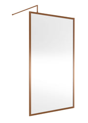 Nuie Framed Wetroom Screen 1850mm (All Sizes) in 1100mm Brushed Bronze (WRFBZ1811)