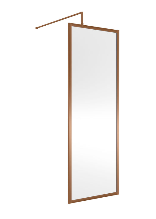 Nuie Framed Wetroom Screen 1850mm (All Sizes) in 700mm Brushed Bronze (WRFBZ1870)