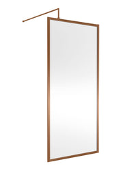 Nuie Framed Wetroom Screen 1850mm (All Sizes) in 900mm Brushed Bronze (WRFBZ1890)
