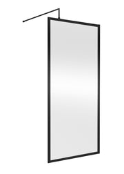 Nuie Framed Wetroom Screen 1850mm (All Sizes) in 900mm Matt Black (WRFBP1890)