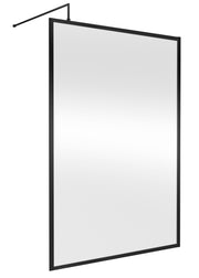 Nuie Framed Wetroom Screen 1950mm (All Sizes) in 1400mm Matt Black (NWFF14BP)